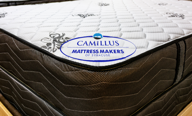 Camillus Mattress Makers of Syracuse logo on a mattress