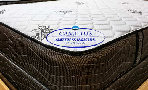 Camillus Mattress Makers of Syracuse logo on a mattress